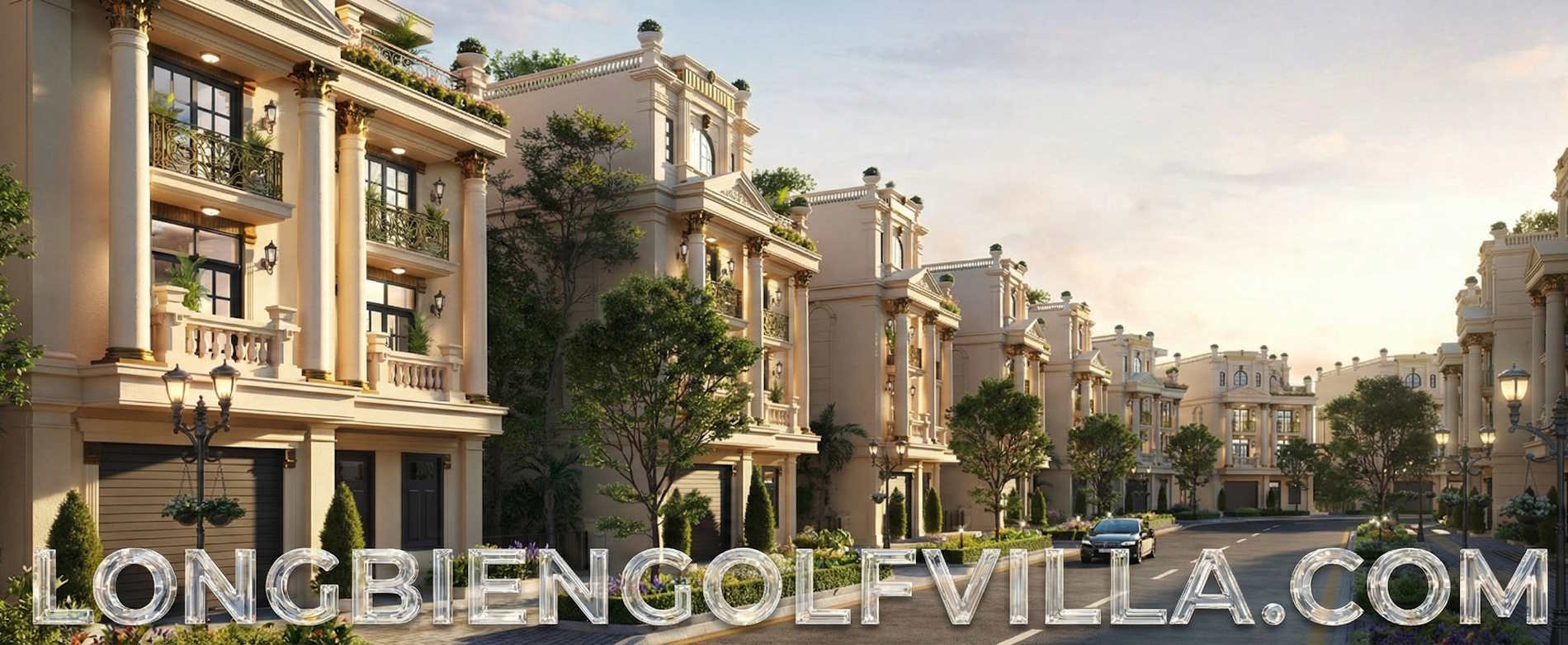 Phối cảnh 3D dự án Long Biên Golf Villa.